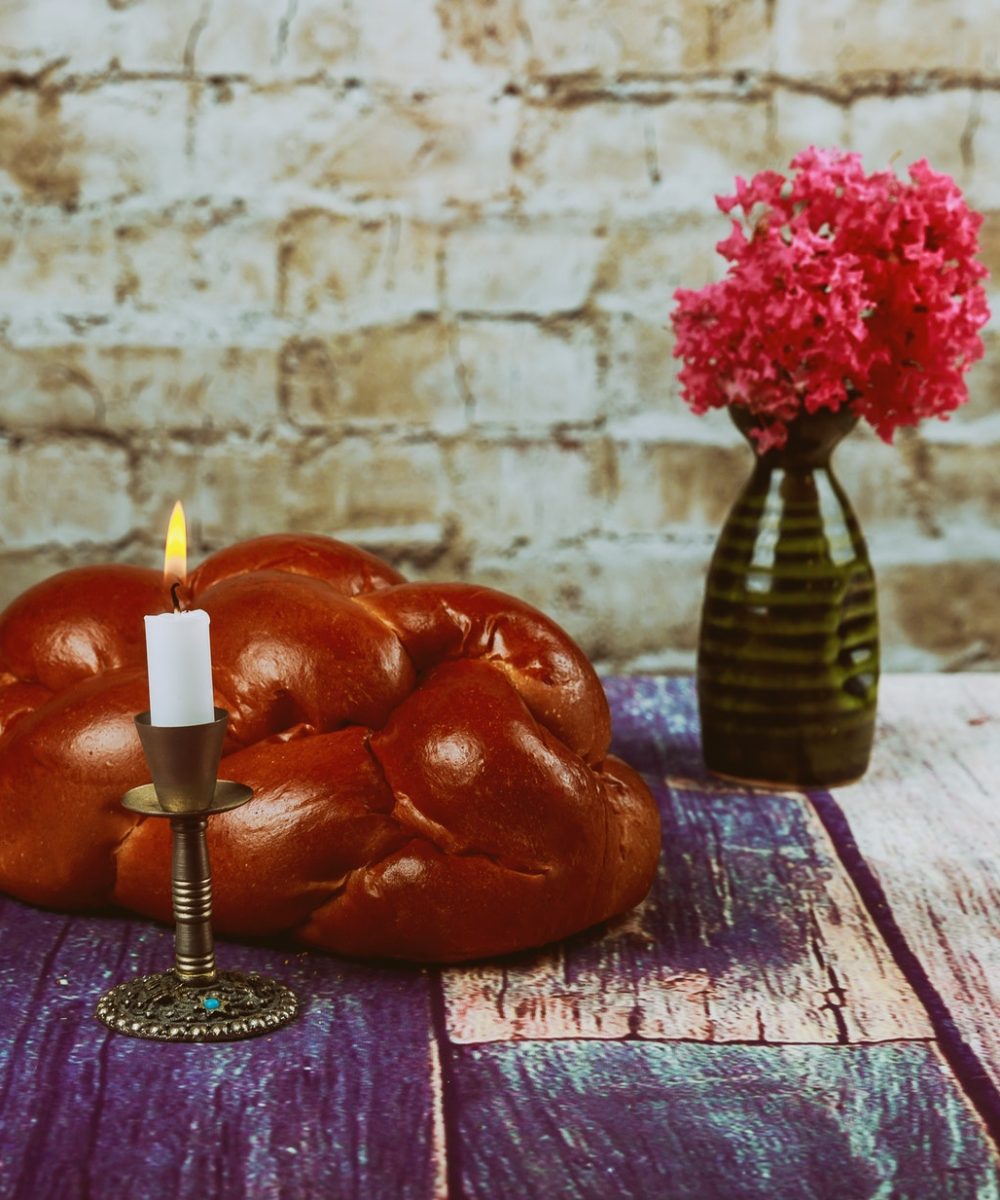 Shabbat Shalom challah and wine traditional Jewish Sabbath ritual